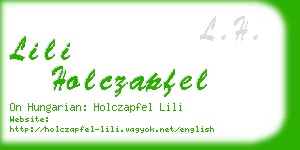 lili holczapfel business card